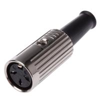 491-071 RS PRO 3 Pole Din Socket, 1A, 100 V ac, Push Lock, Female, Cable Mount