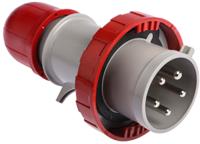 2183237rv Scame IP66, IP67 Red Cable Mount 3P + N + E Industrial Power Connector Adapter Plug, Rated At 32A, 415 V,With Phase