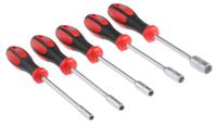 125-3062 RS PRO Hex Nut Driver Set, 6 mm, 7 mm, 8 mm, 10 mm, 13 mm Tip, 125 mm Blade, 225 (6 mm C-PLUS Nut Driver) mm, 235 (10