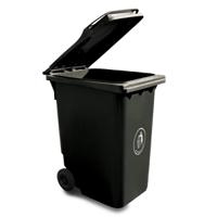 221-1600 RS PRO 360L Grey Flip Polyethylene Waste Bin