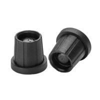tpn150-00613-black005 Sifam 18.5mm Black Potentiometer Knob for 14mm Shaft Splined, TPN150 006/13 BLACK/005