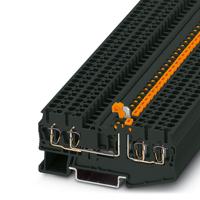 3035030 Phoenix Contact  ST 2.5-QUATTRO-MT BK Series Black, 2.5mm², 1-Level, Spring Cage Termination