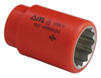 911-1459 ITL Insulated Tools Ltd 1/2 in Drive 25mm Insulated Standard Socket, 12 point, VDE/1000V, 54 mm Overall Length