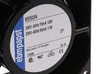 8550n ebm-papst 8000 N Series Axial Fan Kit, 230 V ac, AC Operation, 50m³/h, 12W, 52mA Max, IP20, 80 x 80 x 38mm