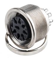 t3507000 Amphenol Industrial, C 091 A 8 Pole M16 Din Socket, DIN 45326, 4A, 100 V IP40, Screw Lock, Female, Panel Mount