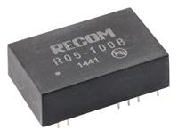 r05-100b Recom R05 DC-DC Converter, 40 → 120V dc/ 25mA Output, 4.5 → 6 V dc Input, 5W, Through Hole, +70°C Max