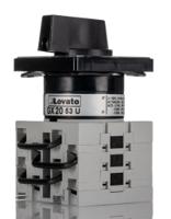 gx2053u Lovato, 3PDT 3 Position 60° Changeover Cam Switch, 690V ac, 20A, Knob Actuator