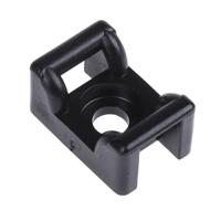 151-24660-kr6g5-pa66w-bk HellermannTyton Black Cable Tie Mount 12 mm x 18mm, 6mm Max. Cable Tie Width