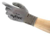 48102090 Ansell HyFlex 48-102 Grey Nylon Nylon, Polyurethane Work Gloves, Size 9, Polyurethane Coating