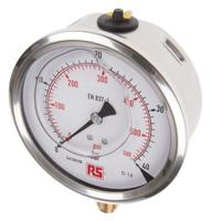 7075601 WIKA G 3/8 Analogue Pressure Gauge 40bar Bottom Entry 100mm Outside Diameter, UKAS