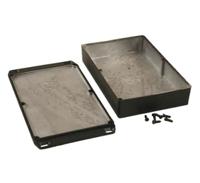 1590wddflbk Hammond 1590 Series Die Cast Aluminium Enclosure, IP65, Flanged, 37 x 120 x 217mm
