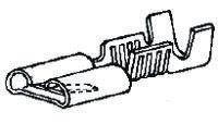 5-160447-5 TE Connectivity FASTIN-FASTON .250 Uninsulated Female Spade Connector, Receptacle, 6.35mm Tab Size, 1mm² to 2.5mm²