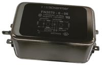 fn2070-6-06 Schaffner, FN2070 6A 250 V ac/dc DC → 400Hz, Chassis Mount EMI Filter, Fast-On, Single Phase