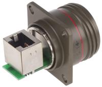 rjftv21rag Amphenol Socapex RJFTV Series Female RJ45 Connector, Panel Mount, Cat5e Right Angle 1 Port 8 -Way