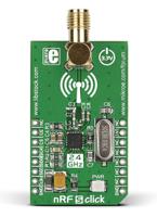 mikroe-1836 MikroElektronika nRF S Click nRF24L01P RF Transceiver mikroBus Click Board for Active RFID, Game Controllers, Home &