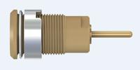 233010-27 Staubli Brown Female Banana Socket, 4 mm Connector, 24A, 1000V, Gold Plating