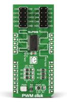 mikroe-1898 MikroElektronika PWM Click PWM Controller for PCA9685PW for Robots, Servo Motors, LED Drivers