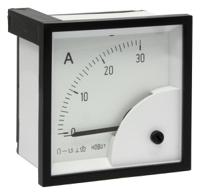 d72mc75mv0-30a HOBUT D72MC Analogue Panel Ammeter 0/30A For Shunt 75mV DC, 72mm x 72mm Moving Coil