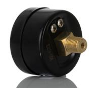 235-1298 RS PRO BSP 1/8in Analogue Vacuum Gauge 0bar Back Entry 40mm Outside Diameter