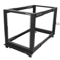 4postrack12u StarTech.com Black 12U Steel Server Rack , with 4-Post Frame