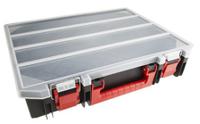 136-8899 RS PRO 1 Cell Black, Red Polypropylene Compartment Box, 91mm x 416mm x 336mm