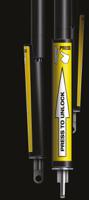 swv1ecv100002 Camloc Steel Gas Strut, with Ball & Socket Joint, 665.0mm Extended Length, 300.0mm Stroke Length