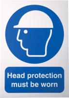 763-2039 RS PRO PP Sign Head Protection Sign With English Text