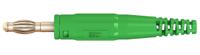 649195-25 Staubli Green Male Banana Plug, 4 mm Connector, Screw Termination, 32A, 30 V, 60V dc, Nickel Plating
