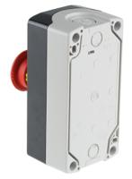 xald328 Schneider Electric Latching, Spring Return Control Station Switch - 2NO, SPST, Polycarbonate, 3 Cutouts, Black, Red,