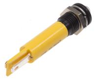 211-566 RS PRO Yellow Panel Mount Indicator, 24V ac/dc, 8mm Mounting Hole Size, Solder Tab Termination, IP67