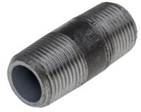 257-7906 RS PRO Black Malleable Iron Fitting Barrel Nipple, Male BSPT 3/8in to Male BSPT 3/8in