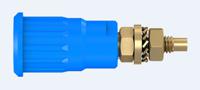 233140-23 Staubli Blue Female Banana Socket, 4 mm Connector, Press Fit Termination, 24A, 1000V, Gold Plating