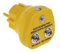 287-7559 RS PRO ESD Earth Bonding Plug With 10mm Stud x 2 4mm Socket