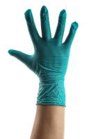 gp0044 Unigloves Green Powder-Free Nitrile Disposable Gloves, Size 9, Large, 100 per Pack