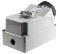 5110a MENNEKES Switchable IP67 Industrial Interlock Socket 3P+E, Earthing Position 6h, 63A, 400 V