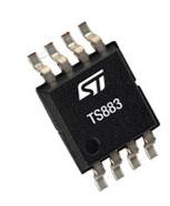 ts883ist TS883IST STMicroelectronics, Dual Comparator, Rail to Rail O/P, 0.9 → 5.5 V 8-Pin MiniSO