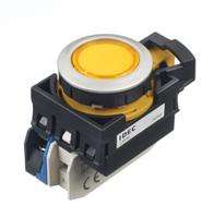 cw4l-m1e10q4y Idec CW Series Illuminated Push Button, Panel Mount, 22mm Cutout, SPST, IP65