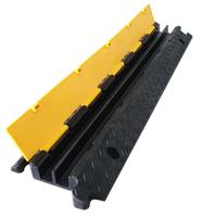 136-5423 RS PRO 1000mm Black/Yellow Cable Cover in Rubber, Thermoplastic, 38 x 35mm Inside dia.