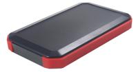 wh145-20-n-br Takachi Electric Industrial WH Series Black, Red ABS Handheld Enclosure, Integral Battery Compartment, 88 x 146 x 20mm