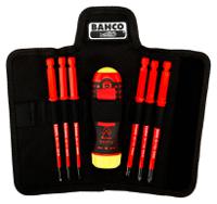 808062 Bahco Pozidriv; Slotted Interchangeable Insulated Screwdriver Set, 7-Piece