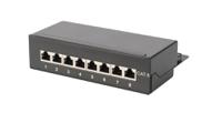 dn-91608sd Digitus Cat6 8 Port RJ45 RJ Patch Panel Black