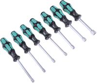 05029510001 Wera Hexagon Nut Driver Set, 5 mm, 5.5 mm, 6 mm, 7 mm, 8 mm, 10 mm, 13 mm Tip, 90 mm Overall