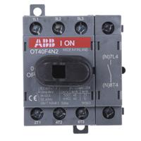ot40f4n2-1sca104932r1001 ABB 4P Pole DIN Rail Isolator Switch - 40A Maximum Current, 11kW Power Rating, IP20