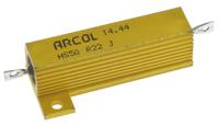 hs50-r22-j Arcol, 220mΩ 50W Wire Wound Chassis Mount Resistor HS50 R22 J ±5%