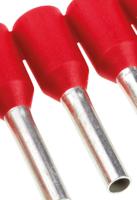 1241002-1 TE Connectivity Insulated Crimp Bootlace Ferrule, 8mm Pin Length, 1.5mm Pin Diameter, 1mm² Wire Size, Red