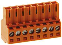1597420000 Weidmuller, 3.5mm Pitch, BL, 8 Way, Pluggable Terminal Block, Plug, Cable Mount, Screw Down Termination,