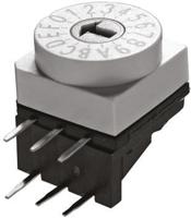 drr60016 KNITTER-SWITCH 16 Way Through Hole DIP Switch, Rotary Flush Actuator, IP67