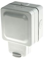 k56486whi MK Electric White 1 Gang Plug Socket, 13A, Type G - British, Outdoor Use