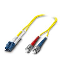 1115595 Phoenix Contact LC to ST Duplex OS2 Single Mode OS2 Fibre Optic Cable, 9μm, Yellow, 2m