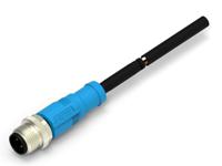 t4151110004-003 TE Connectivity Male 4 way M12 Plug to M12 Pigtail Cable Assembly, 1.5 m